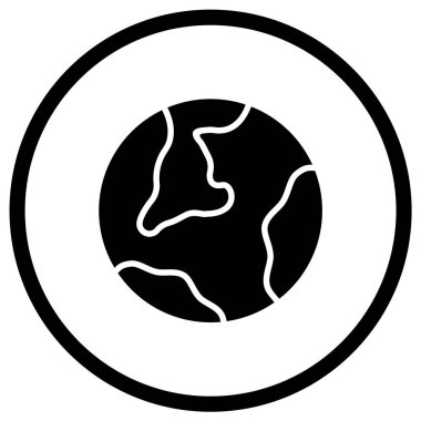 Globe Vektör Simgesi Tasarım İllüstrasyonu