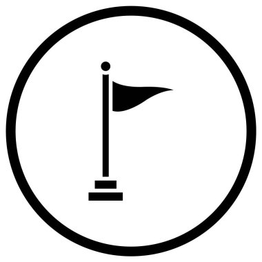 Bayrak Vektörü Simgesi Tasarım İllüstrasyonu