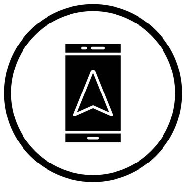 Gps Vektör Simgesi Tasarım İllüstrasyonu