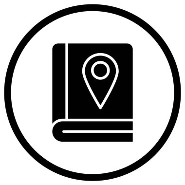 Kitap Haritası Vektör Simgesi Tasarım İllüstrasyonu