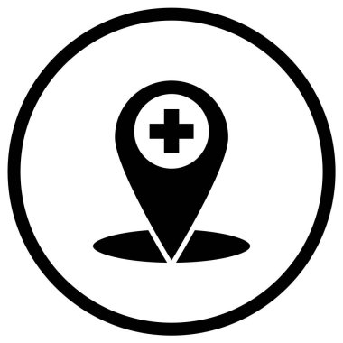 Konum Vektör Simgesi Tasarım İllüstrasyonu Ekle