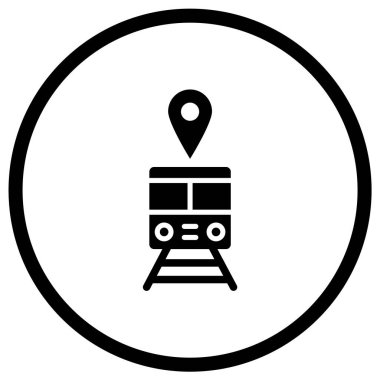 Tren İstasyonu Vektör Simgesi Tasarım İllüstrasyonu