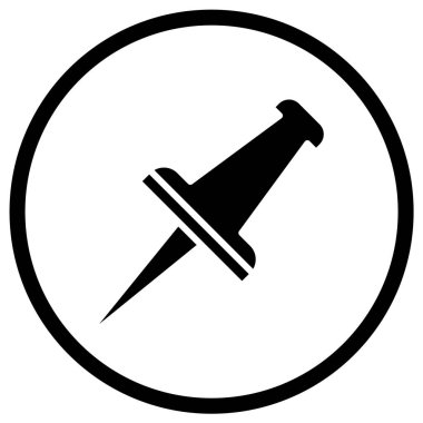 Pushpin Vektör Simgesi Tasarım İllüstrasyonu