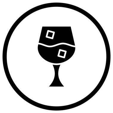 Şarap kadehi Vektör Simgesi Tasarım İllüstrasyonu