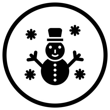 Kardan Adam Vektör Simgesi Tasarım Çizimi