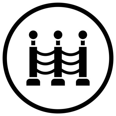 Bariyer Vektör Simgesi Tasarım İllüstrasyonu