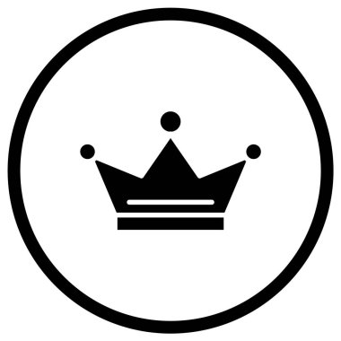 Crown Vektör Simgesi Tasarım İllüstrasyonu