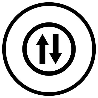 İki Yönlü Vektör Simgesi Tasarım İllüstrasyonu