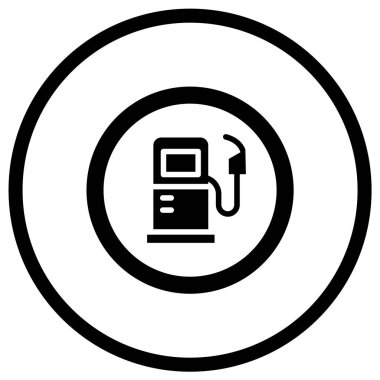 Benzin İstasyonu Vektör Simgesi Tasarım İllüstrasyonu