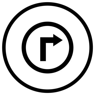 Doğru yol Vektör Simgesi Tasarım İllüstrasyonu