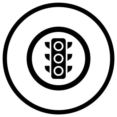 Trafik Işığı Vektör Simgesi Tasarım İllüstrasyonu