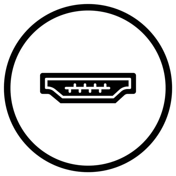 Hdmi Port Vektör Simgesi Tasarım İllüstrasyonu