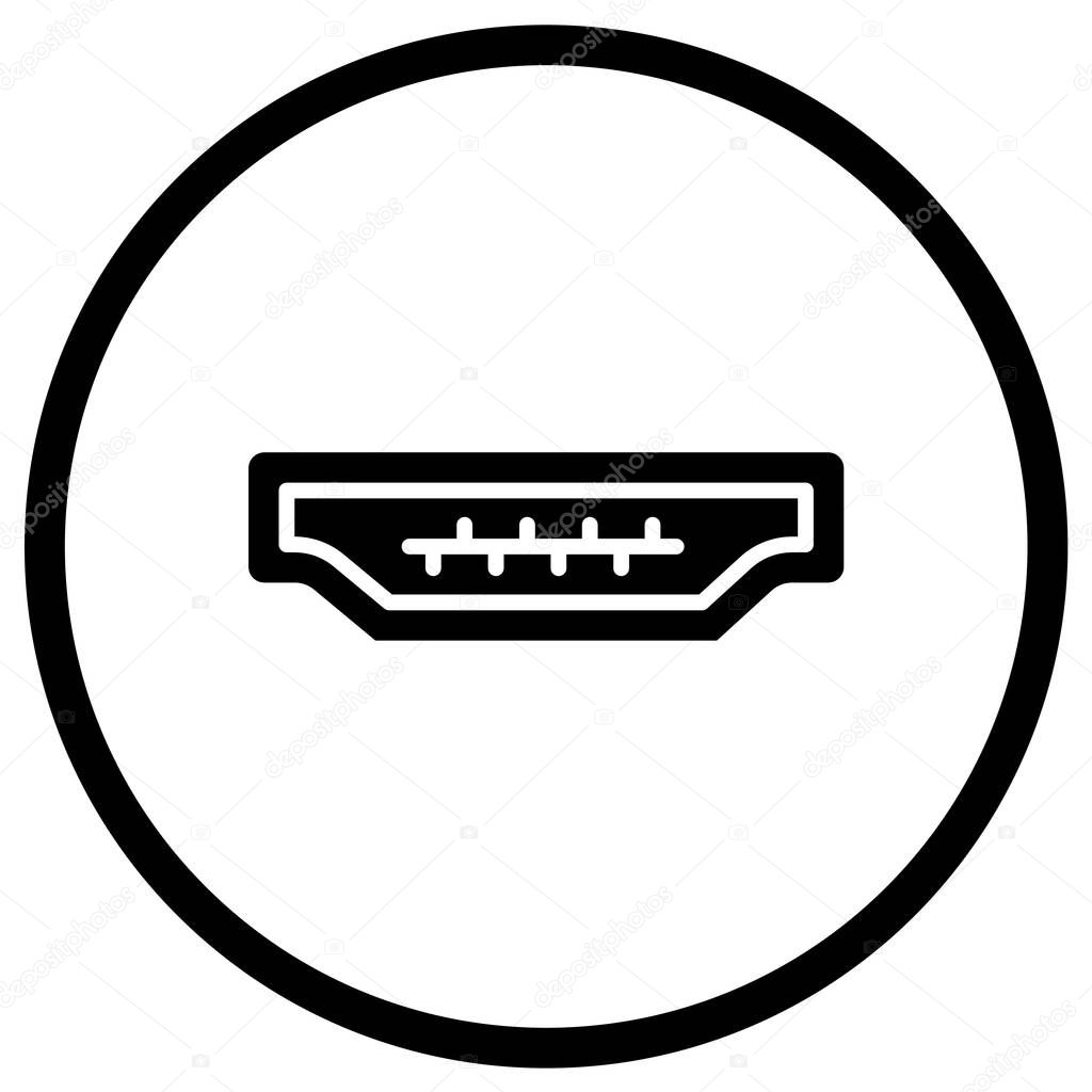 Hdmi Port Vector Icon Design Illustration