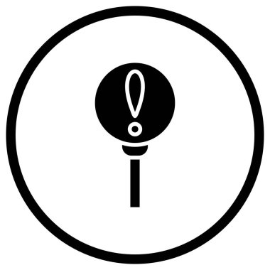 Uyarı Vektörü Simgesi Tasarım İllüstrasyonu