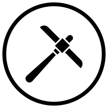 Kazma Vektör Simgesi Tasarım İllüstrasyonu