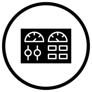 Kontrol paneli Vektör Simgesi Tasarım İllüstrasyonu