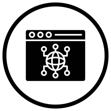 Tarayıcı Vektörü Simgesi Tasarım İllüstrasyonu