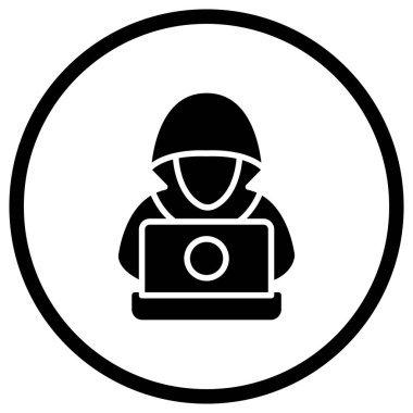 Hacker Vektör Simgesi Tasarım İllüstrasyonu