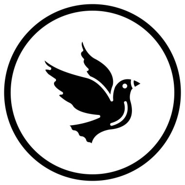 Kuş Vektörü Simgesi Tasarım İllüstrasyonu