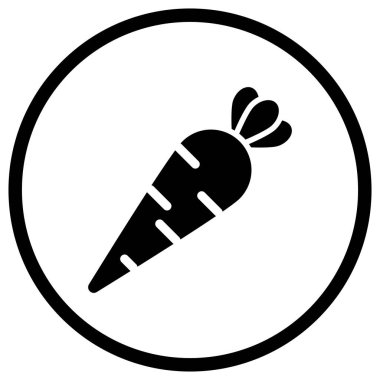 Havuç Vektörü Simgesi Tasarım İllüstrasyonu