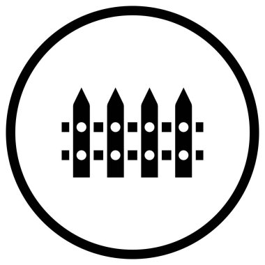 Çit Vektörü Simgesi Tasarım İllüstrasyonu