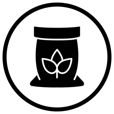 Gübre Vektörü Simgesi Tasarım İllüstrasyonu