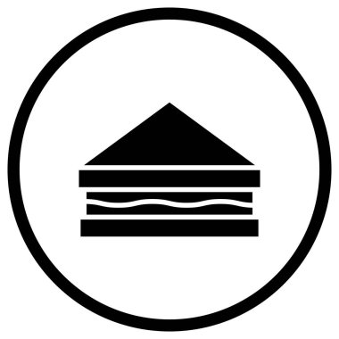 Sandviç Vektörü Simgesi Tasarım İllüstrasyonu