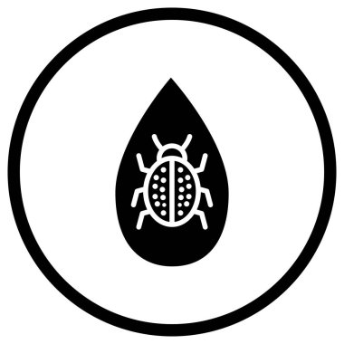 Uğur Böceği Vektörü Simgesi Tasarım İllüstrasyonu