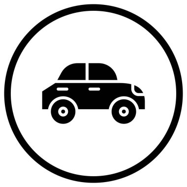 Taksi Vektörü Simgesi Tasarım Çizimi