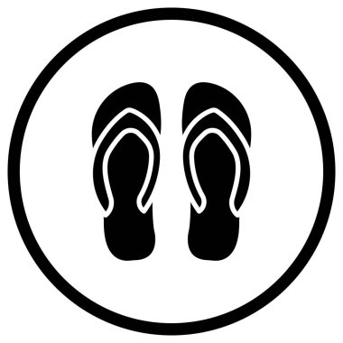 Terlik Vektörü Simgesi Tasarım Çizimi