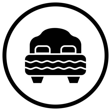 Yatak Vektörü Simgesi Tasarım İllüstrasyonu