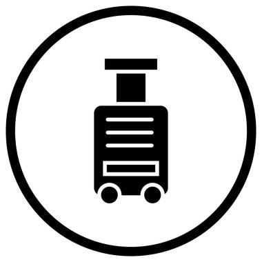 Bagaj Vektörü Simgesi Tasarım İllüstrasyonu