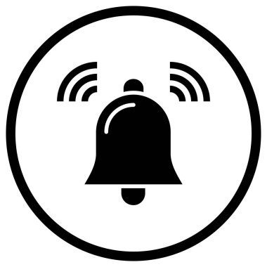 Çan Vektörü Simgesi Tasarım İllüstrasyonu