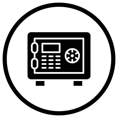 Güvenlik Kutusu Vektör Simgesi Tasarım İllüstrasyonu