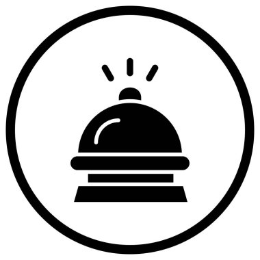 Otel Çanı Vektör Simgesi Tasarım İllüstrasyonu