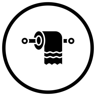 Tuvalet kağıdı Vektör Simgesi Tasarımı Çizimi