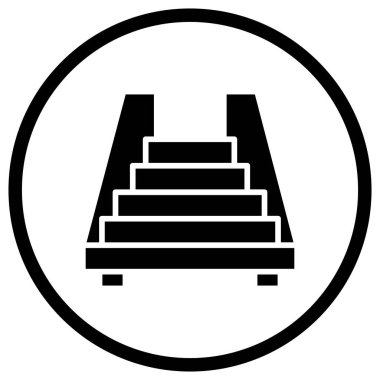 Merdiven Vektörü Simgesi Tasarım Çizimi