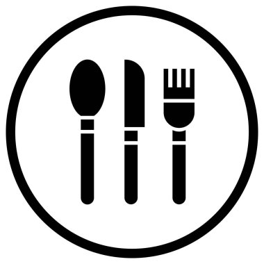 Çatal bıçak vektör simgesi tasarım çizimi