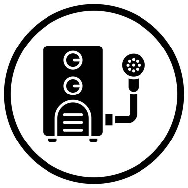 Su Kazanı Vektör Simgesi Tasarım Çizimi