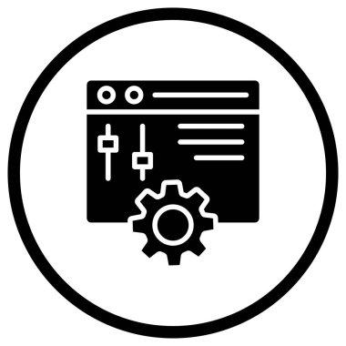 Panel Vektör Simgesi Tasarım İllüstrasyonu