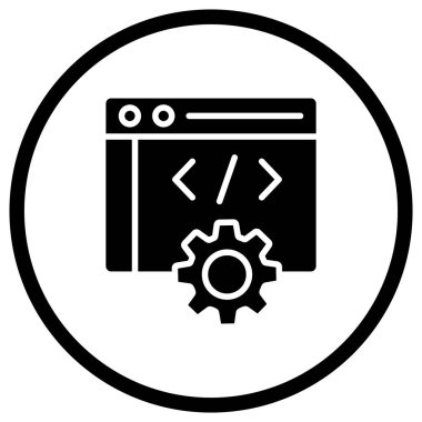 Web Geliştirme Vektörü Simgesi Tasarım İllüstrasyonu