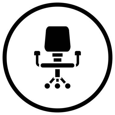 Masa sandalyesi Vektör Simgesi Tasarım İllüstrasyonu