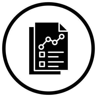 Rapor Vektörü Simgesi Tasarım İllüstrasyonu