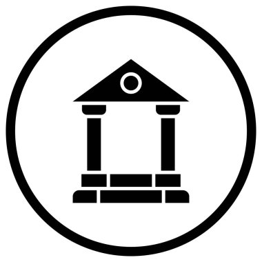 Banka Vektörü Simgesi Tasarım İllüstrasyonu