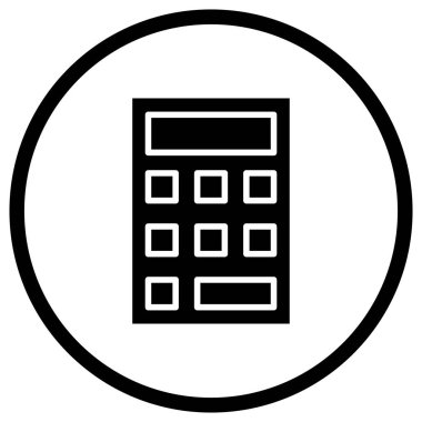 Hesap Makinesi Vektör Simgesi Tasarım İllüstrasyonu