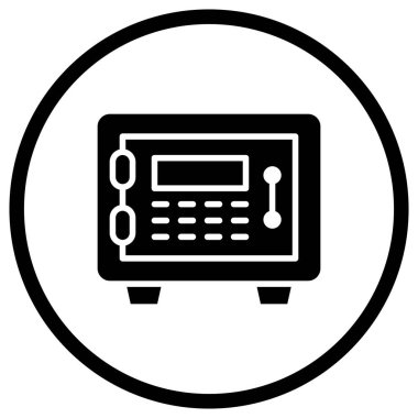 Güvenli Kutu Vektör Simgesi Tasarım İllüstrasyonu