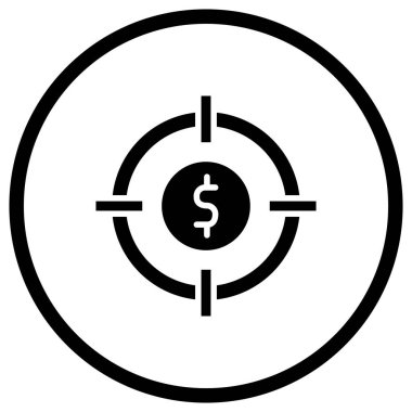 Odaklama Vektörü Simgesi Tasarım İllüstrasyonu