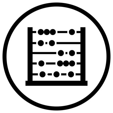 Abaküs Vektör Simgesi Tasarım Çizimi