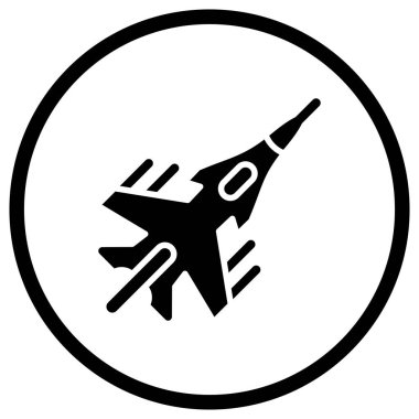 Jet Vektör Simgesi Tasarım İllüstrasyonu