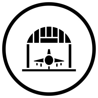Hangar Vektör Simgesi Tasarım İllüstrasyonu